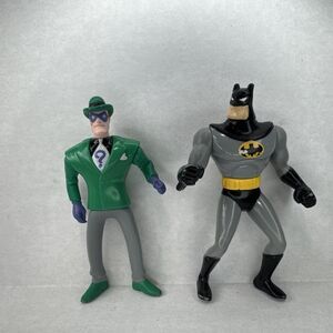 Kenner DC  Vtg 1993 Batman Animated Series Batman & The Riddler 4” Action Figure